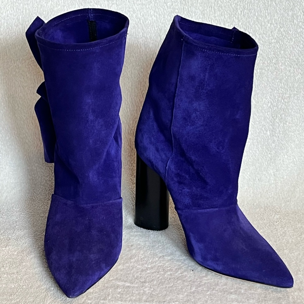 IRO Vibrant Purple Suede Heeled Boots